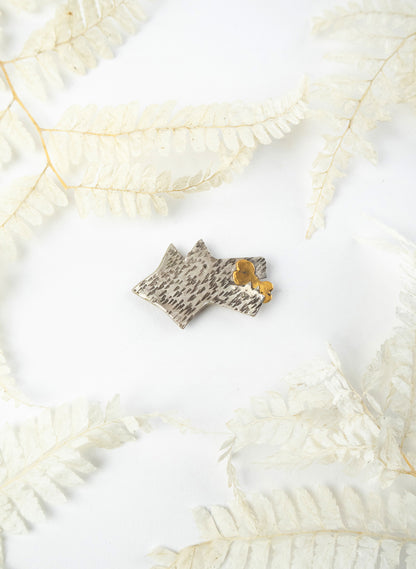 Dog with Bone - 24ct Gold Brooch