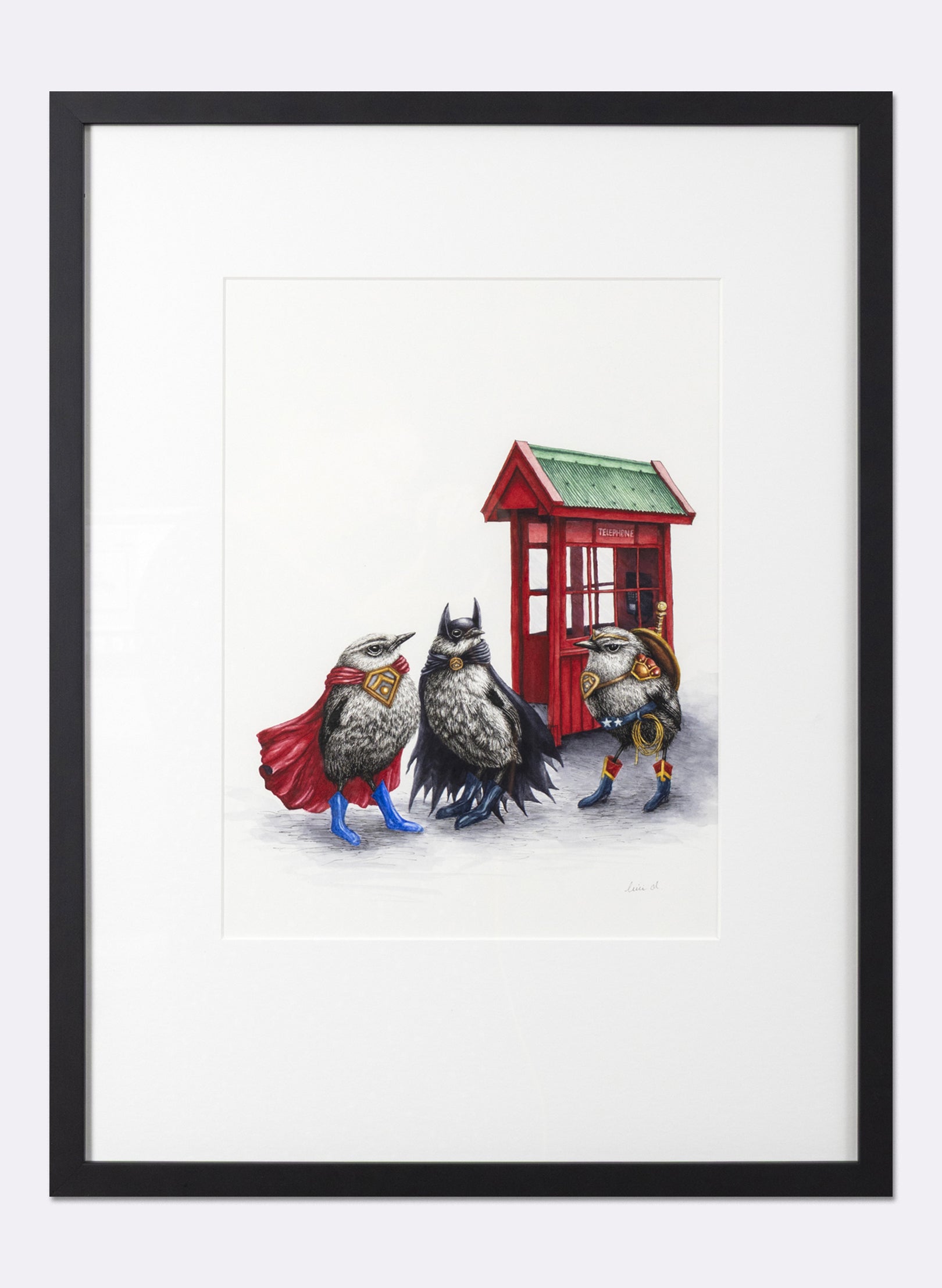 Superheroes - Framed Original