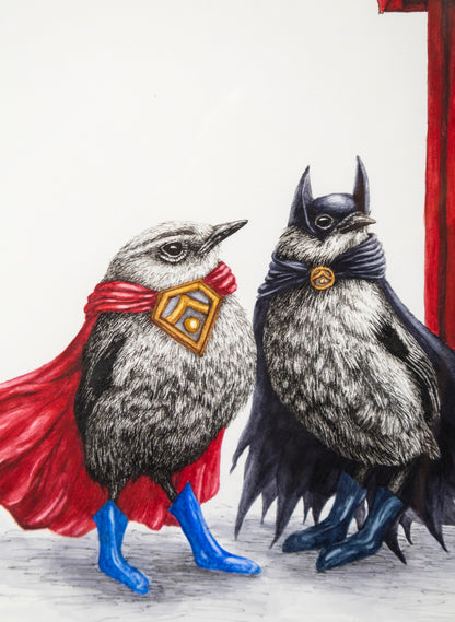 Superheroes - Framed Original