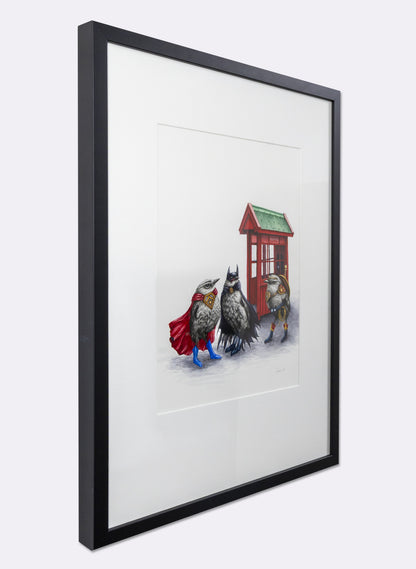 Superheroes - Framed Original