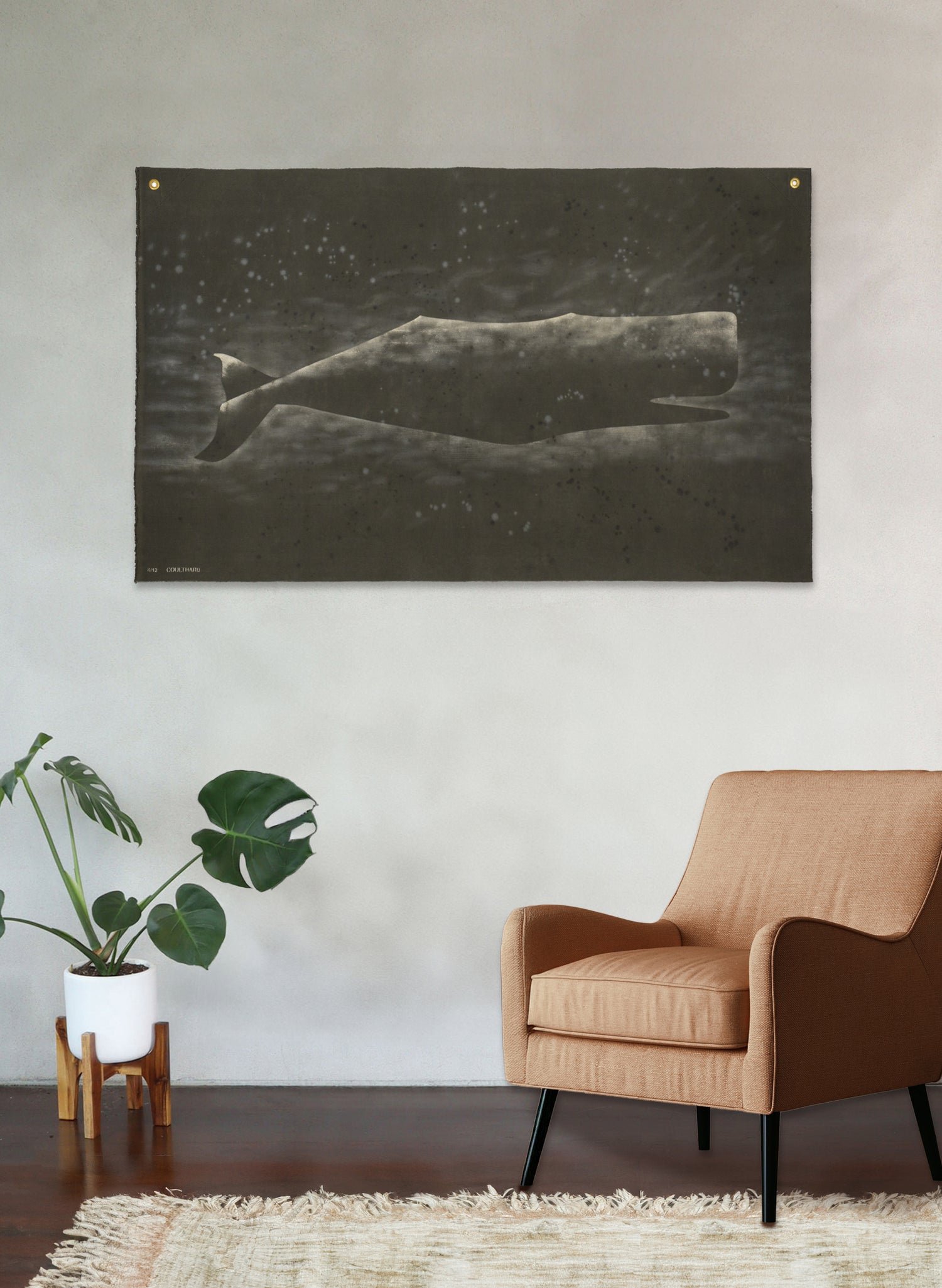 Large Heavy Whale Flag 8/12