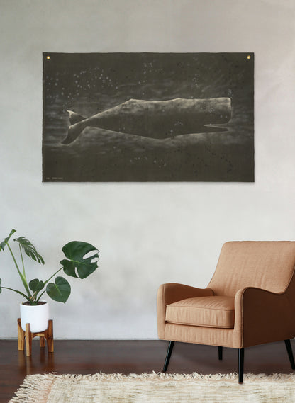 Large Heavy Whale Flag 8/12