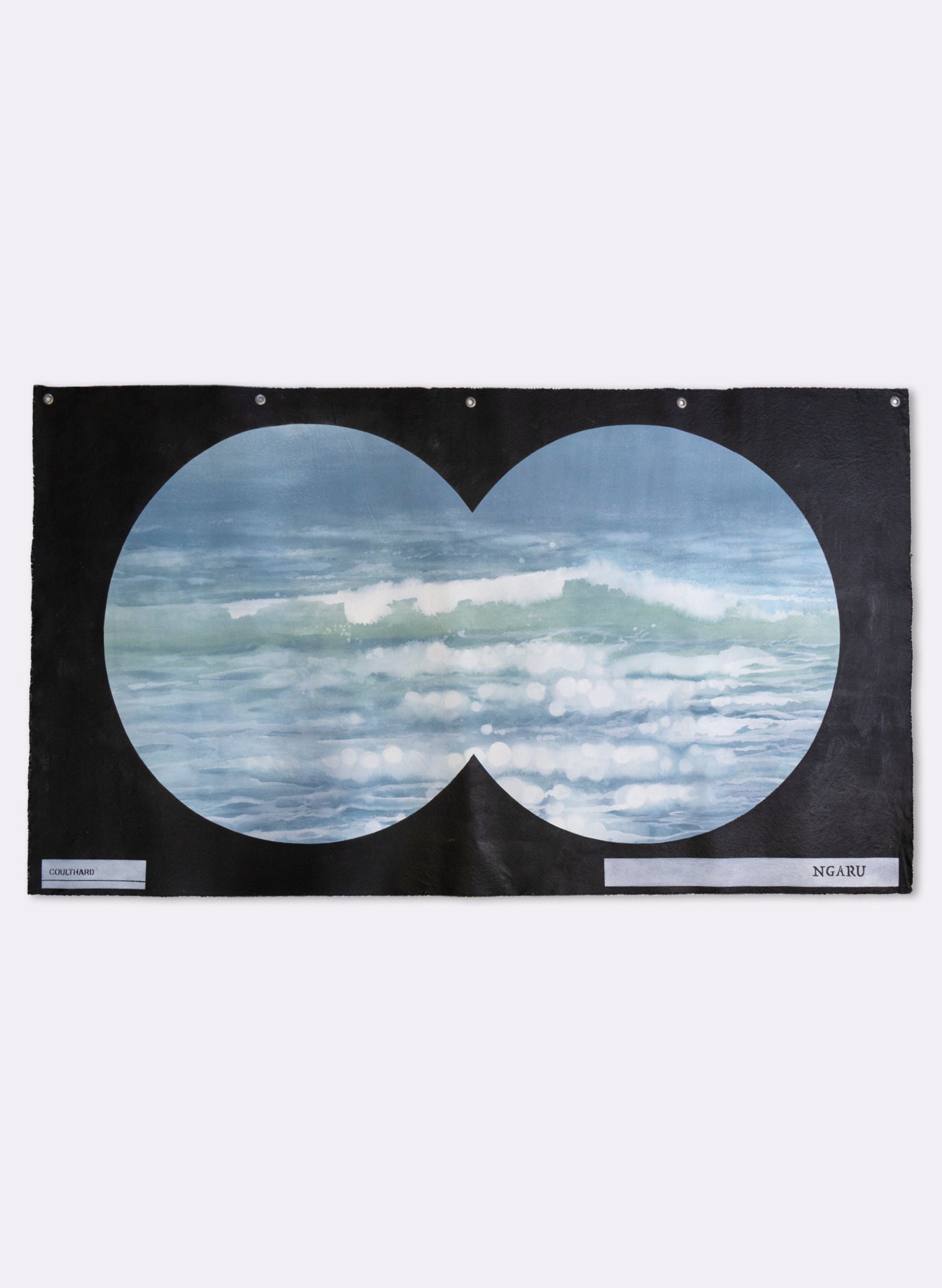 Large Heavy Flag - Ngaru Wave through Binoculars