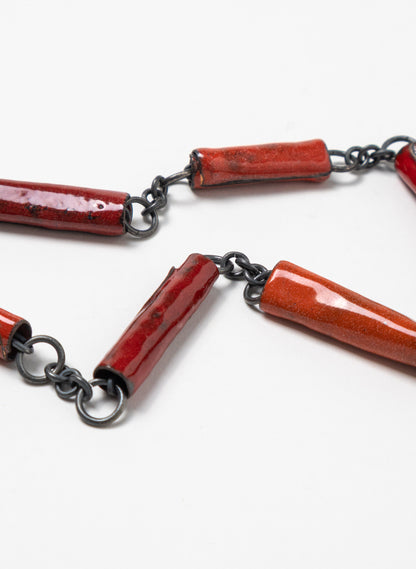 Tube Enamel Necklace
