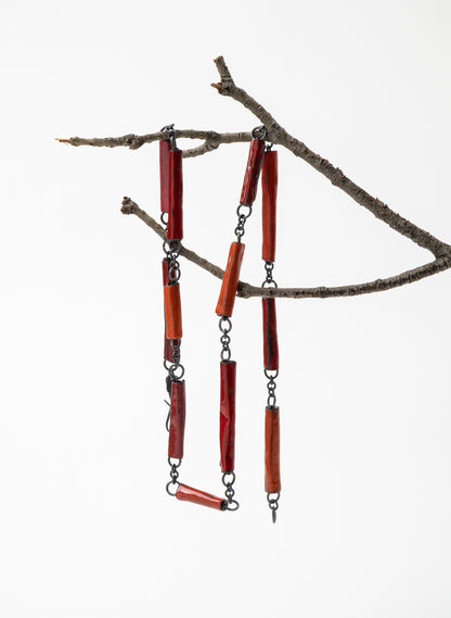 Tube Enamel Necklace