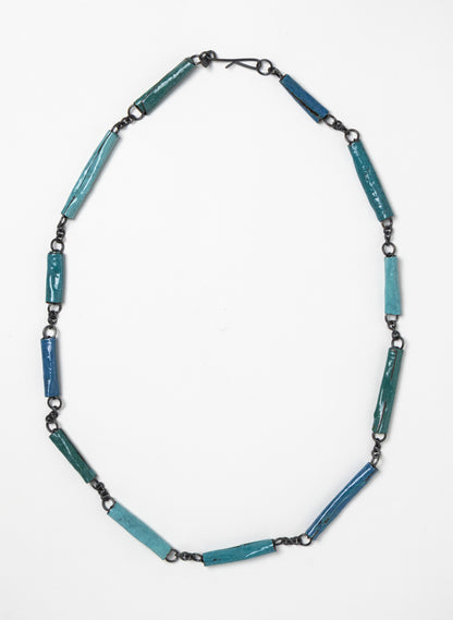 Tube Enamel Necklace