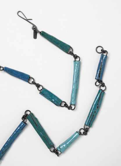 Tube Enamel Necklace