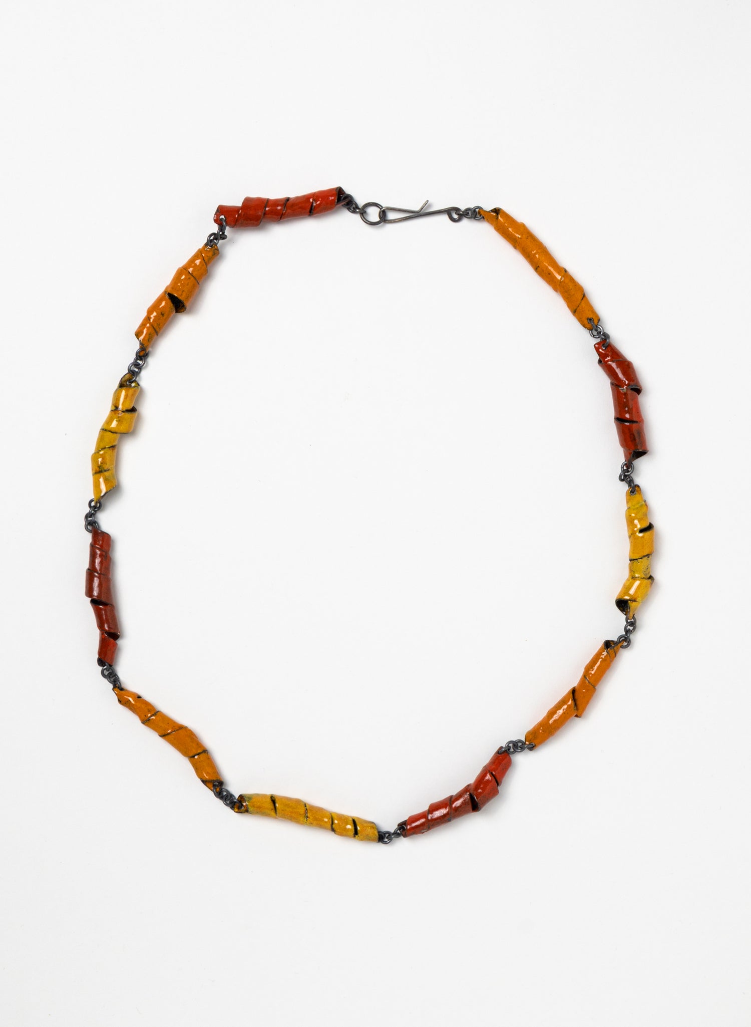 Tube Enamel Necklace