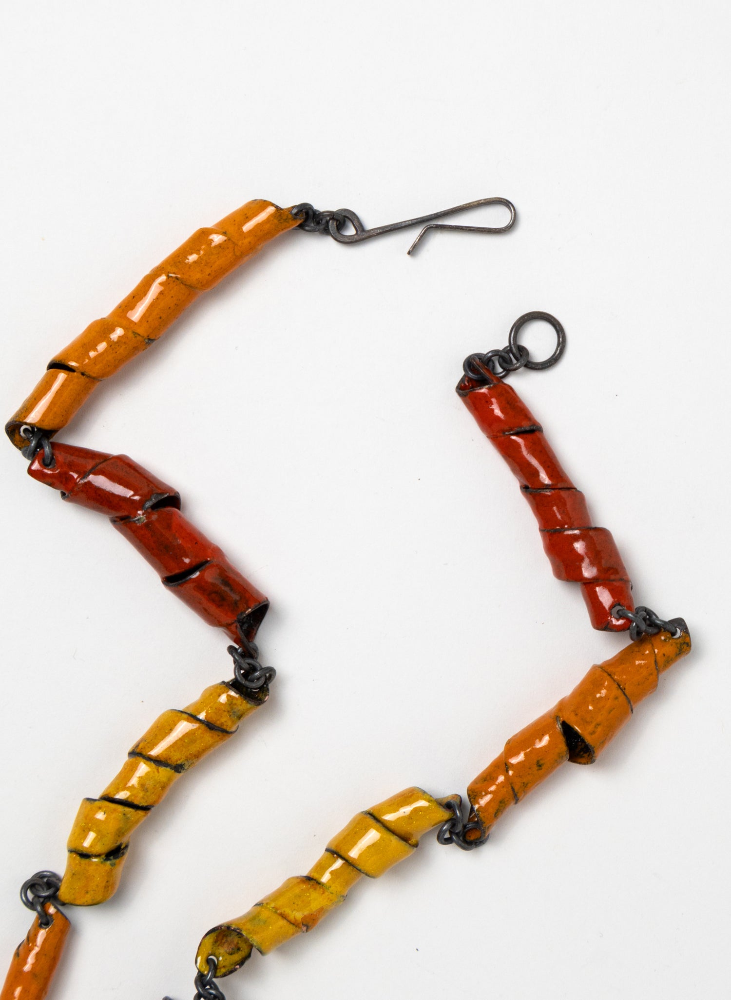 Tube Enamel Necklace