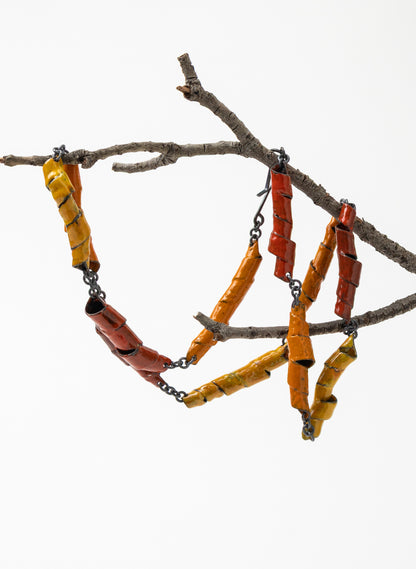 Tube Enamel Necklace