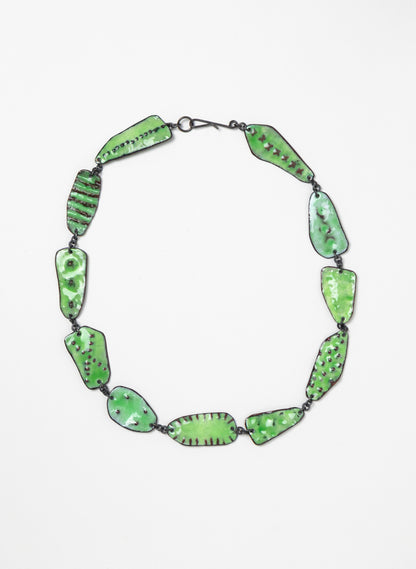 Embossed Enamel Necklace