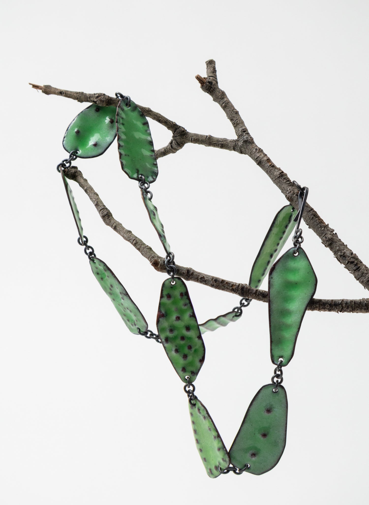 Embossed Enamel Necklace