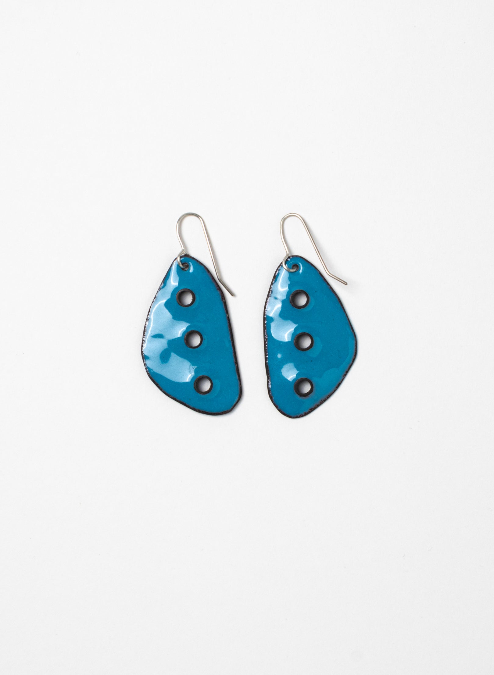3 Hole Enamel Earrings