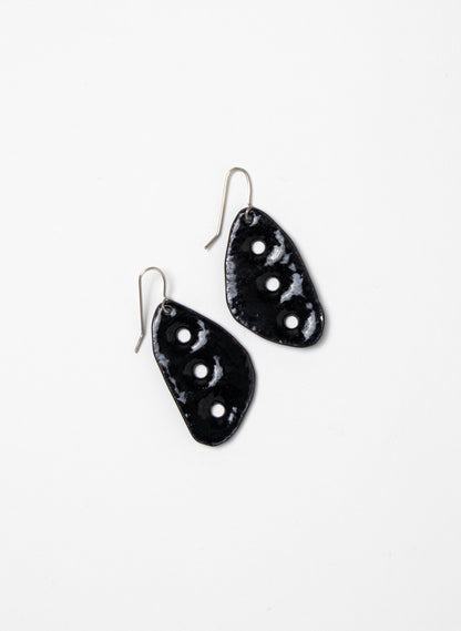 3 Hole Enamel Earrings