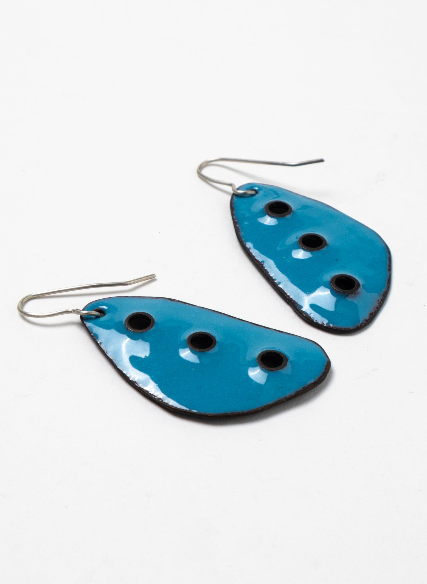 3 Hole Enamel Earrings