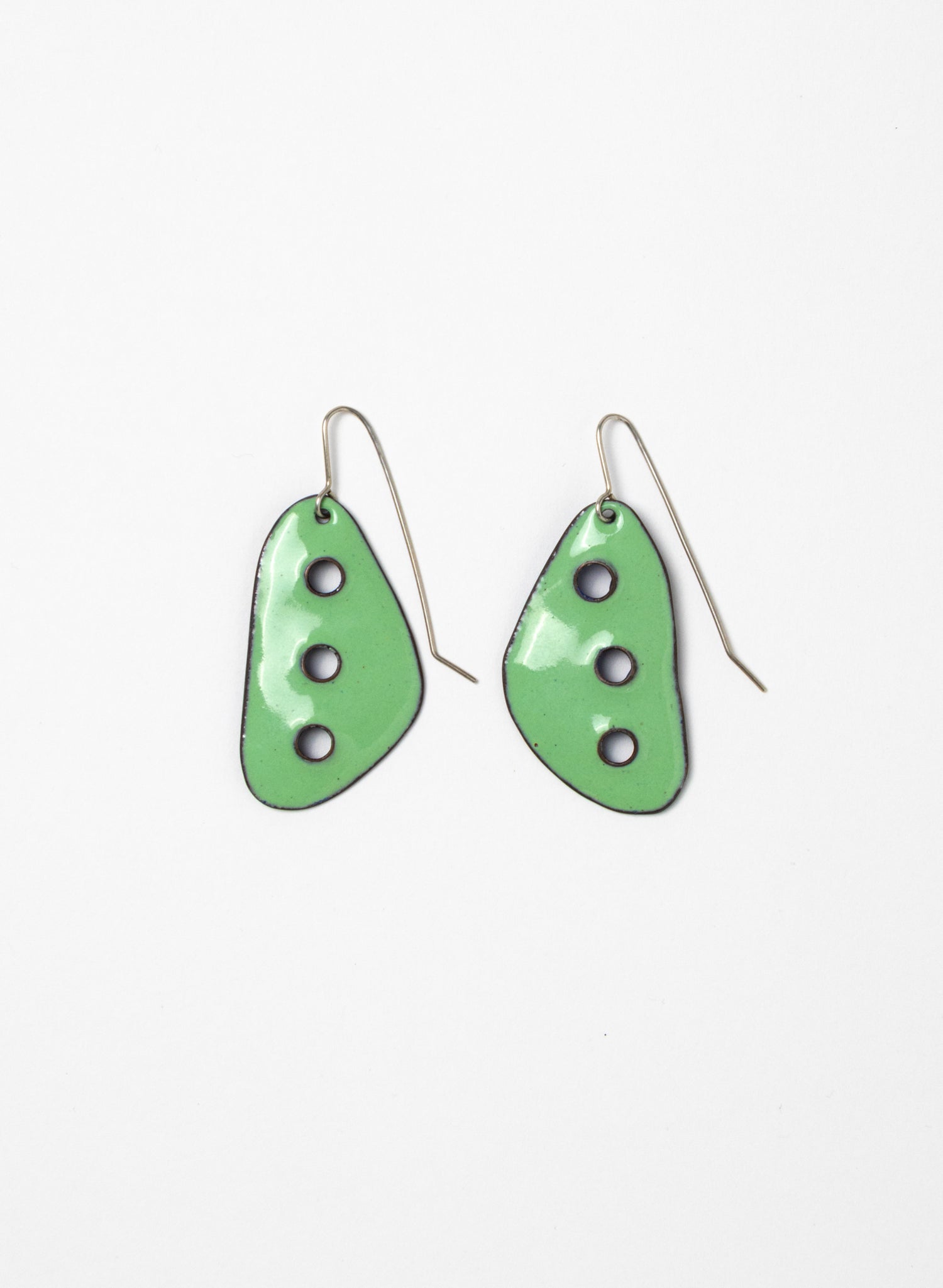 3 Hole Enamel Earrings
