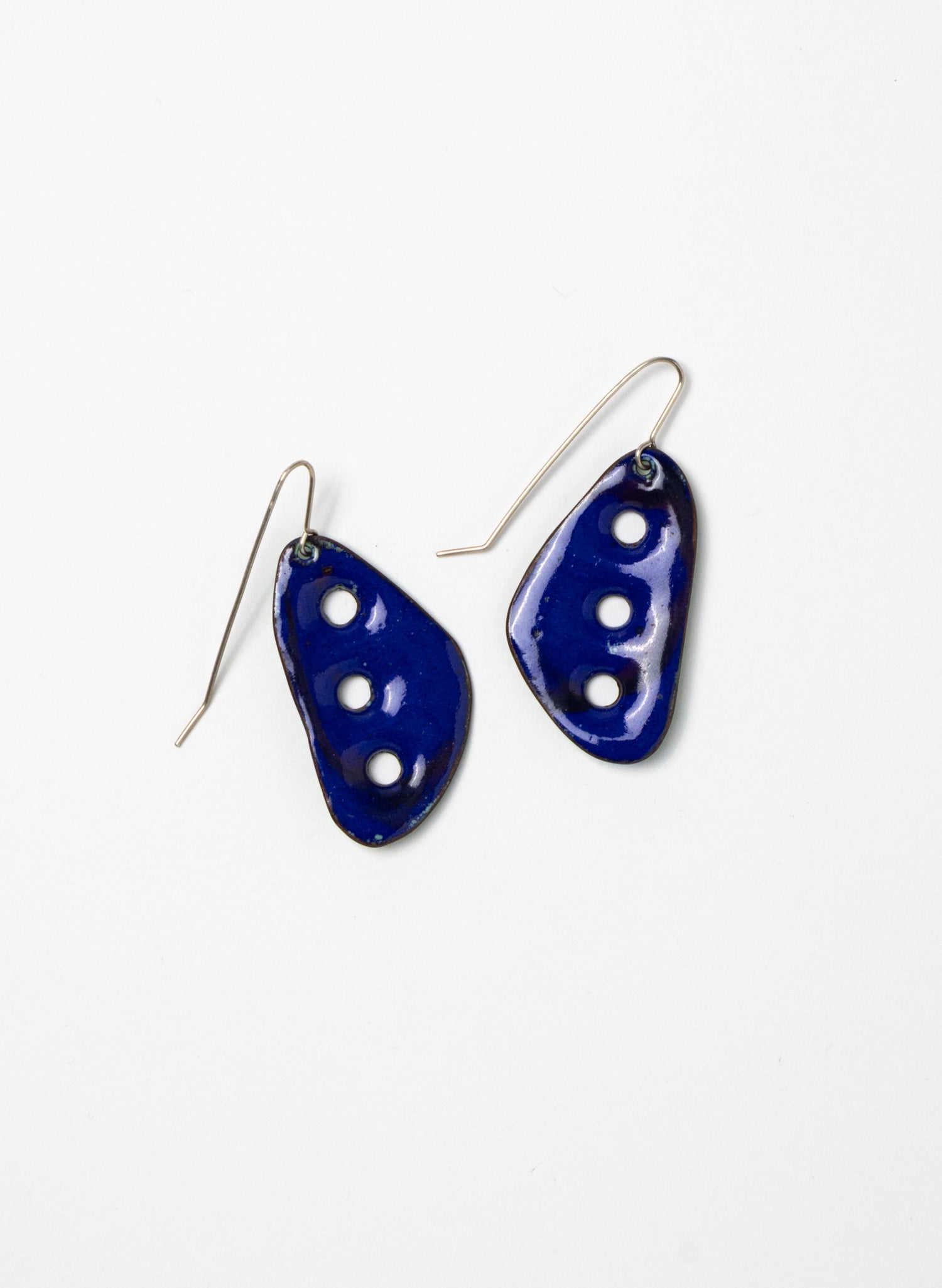 3 Hole Enamel Earrings