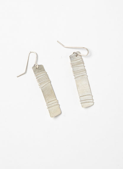 Wound Rectangle Earrings