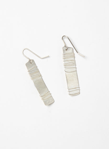 Wound Rectangle Earrings