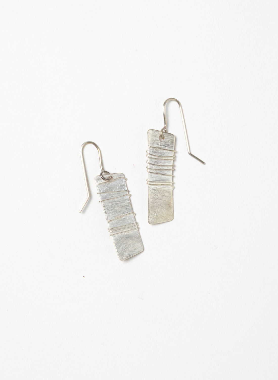 Wound Rectangle Earrings