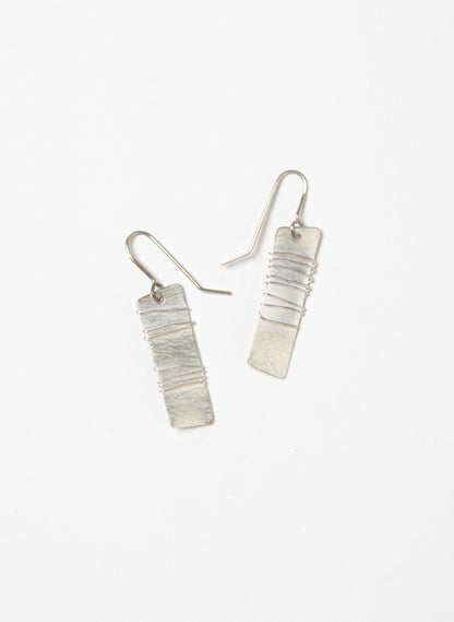 Wound Rectangle Earrings