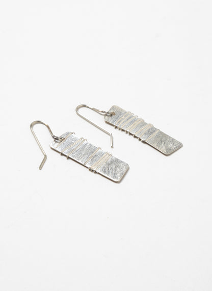 Wound Rectangle Earrings