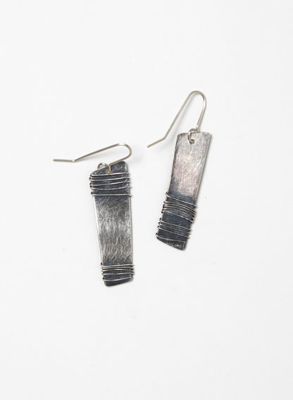 Wound Rectangle Earrings