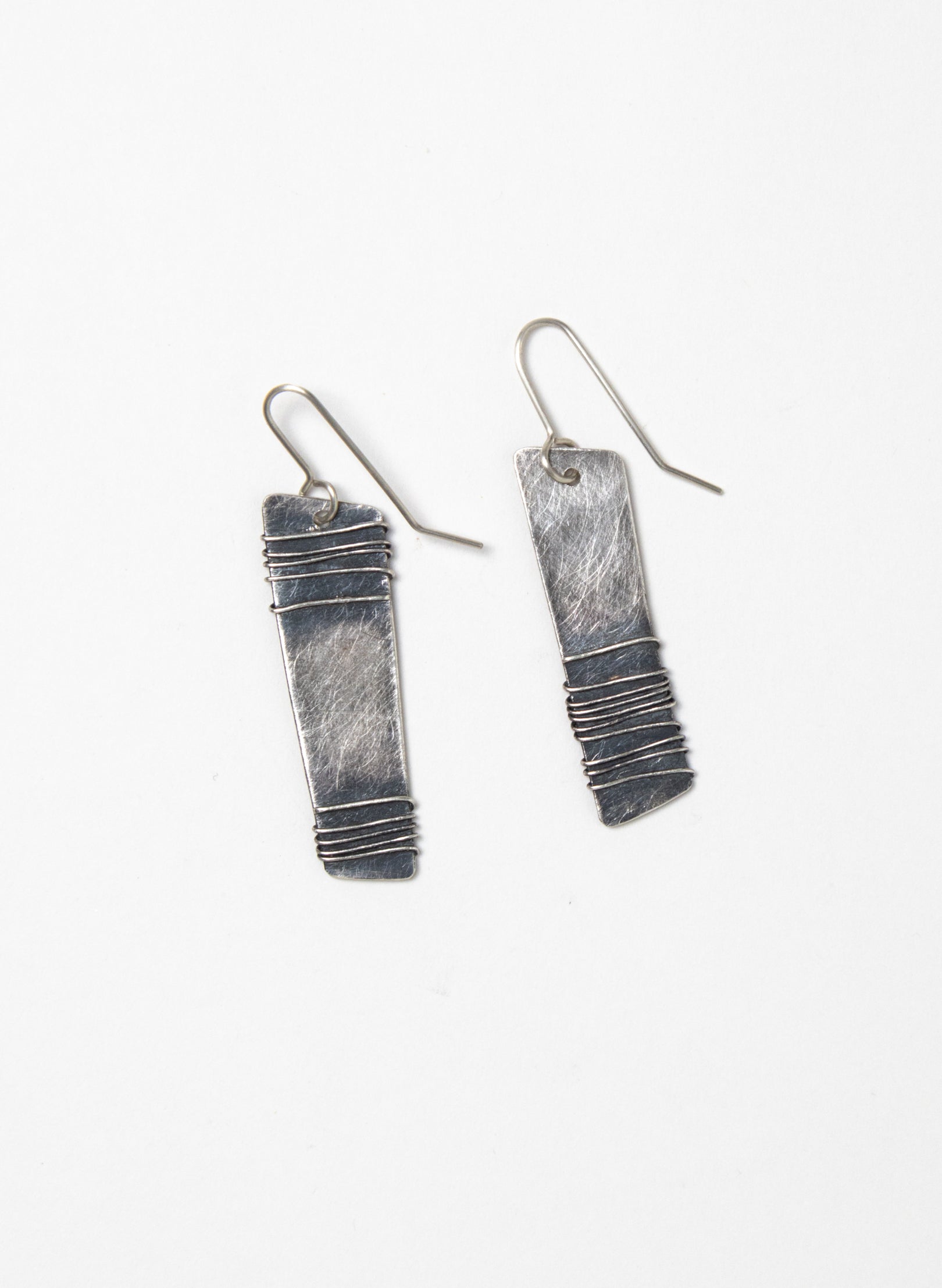 Wound Rectangle Earrings