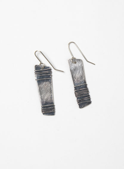 Wound Rectangle Earrings