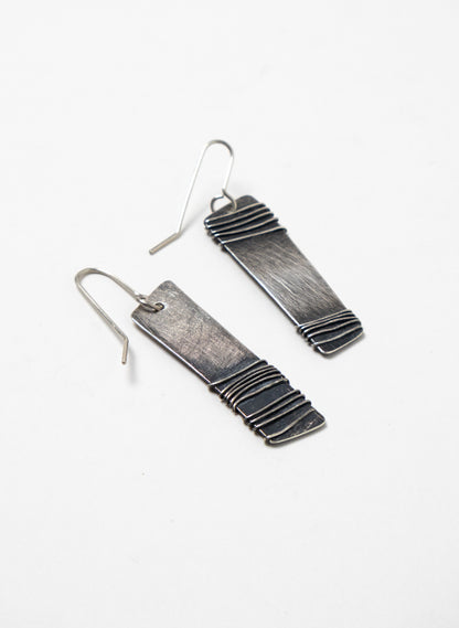 Wound Rectangle Earrings