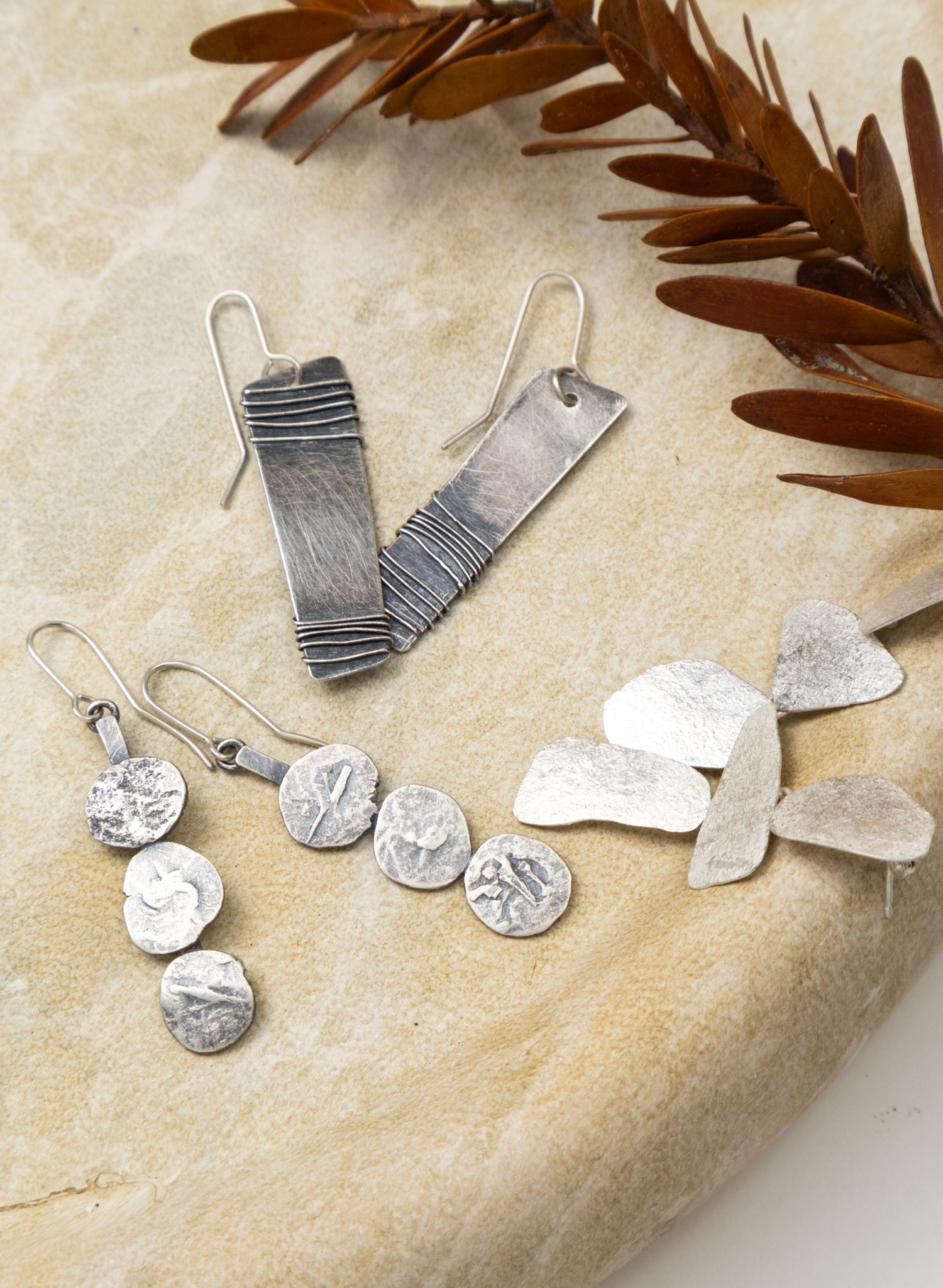 Wound Rectangle Earrings