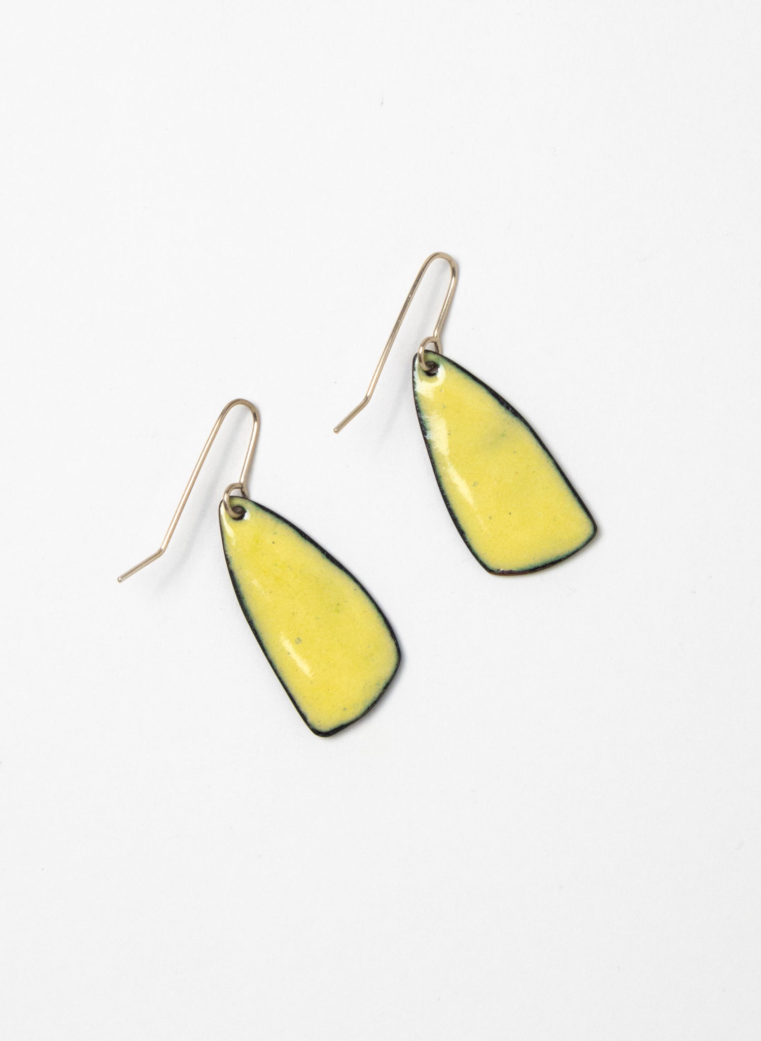 Red Grid Enamel Earrings