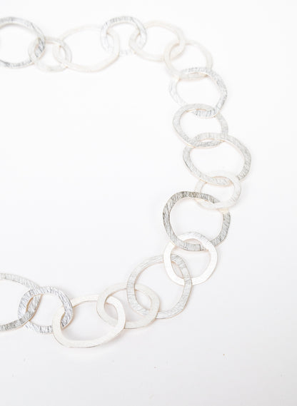 Round Link Necklace - Sterling Silver