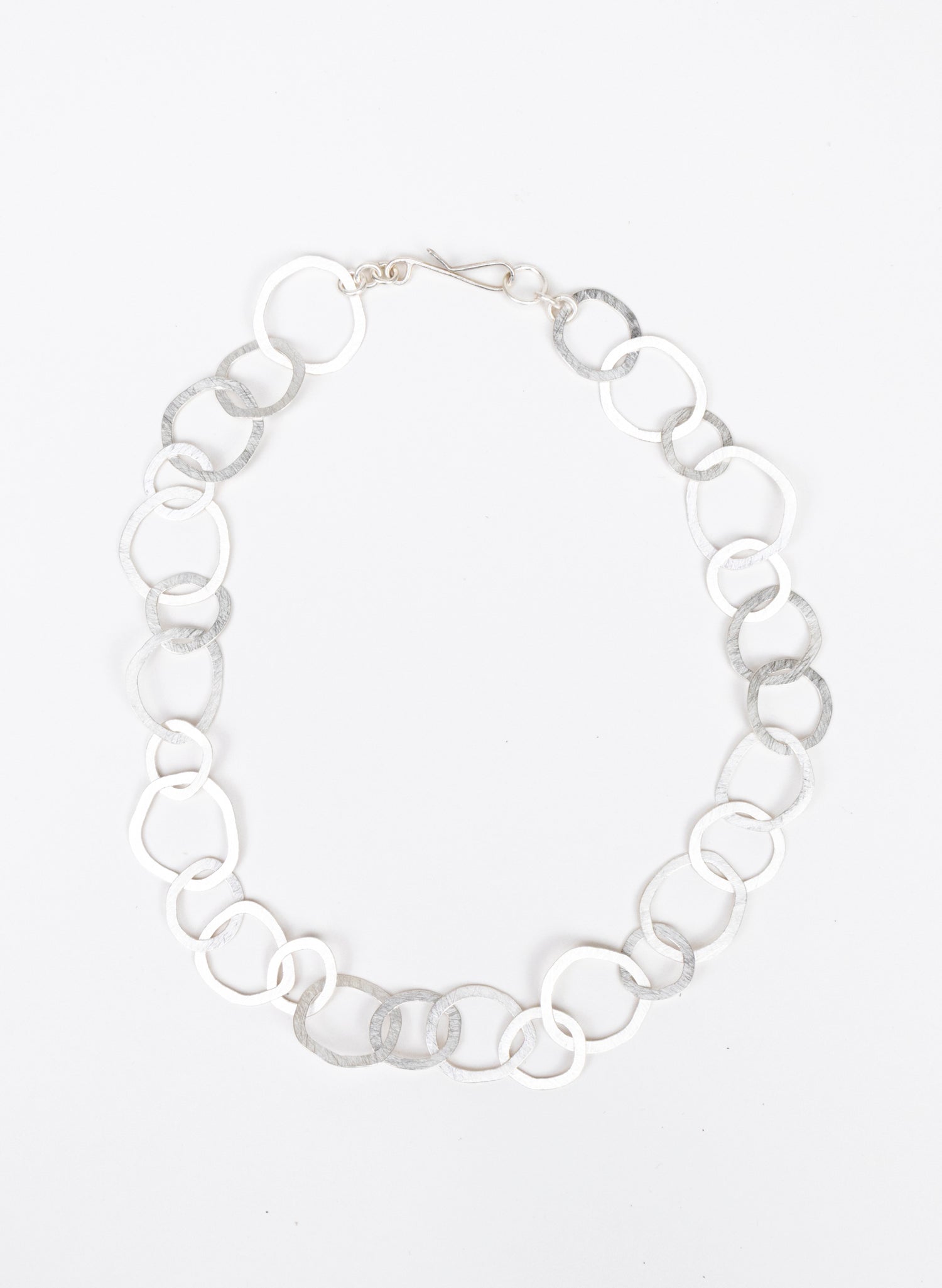 Round Link Necklace - Sterling Silver