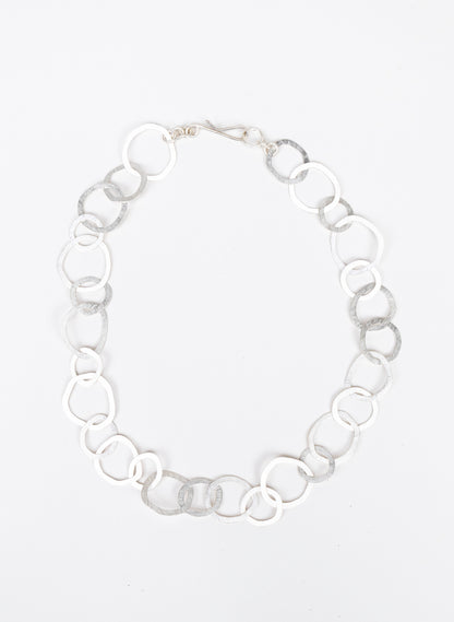 Round Link Necklace - Sterling Silver