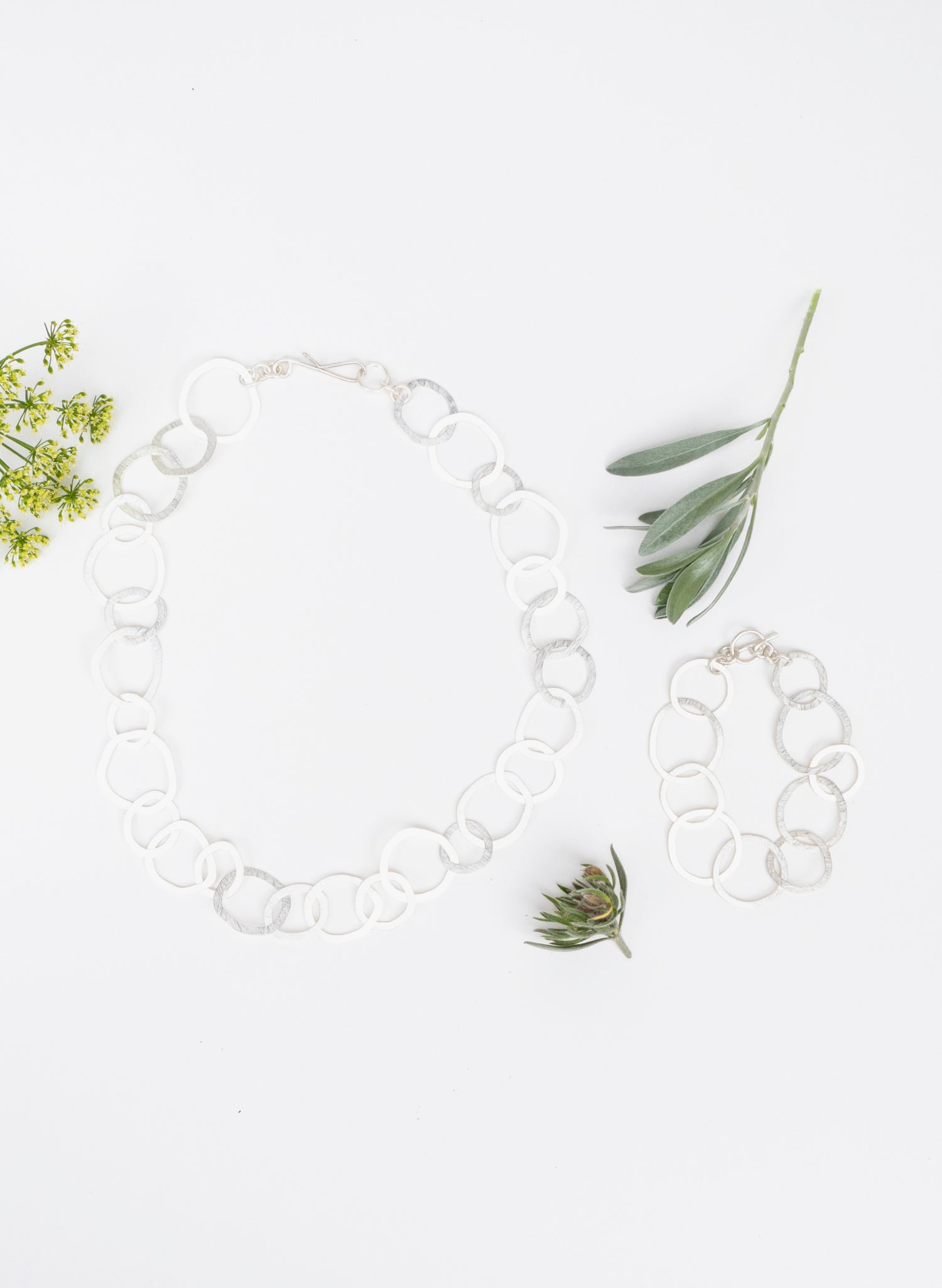 Round Link Necklace - Sterling Silver