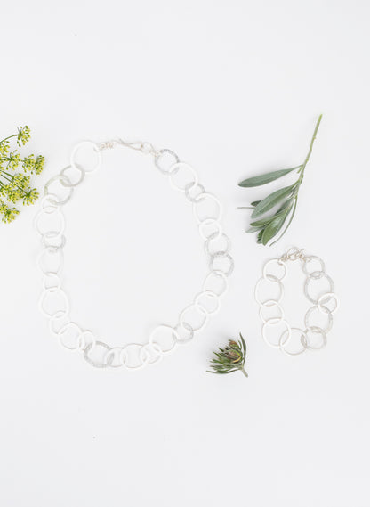 Round Link Necklace - Sterling Silver