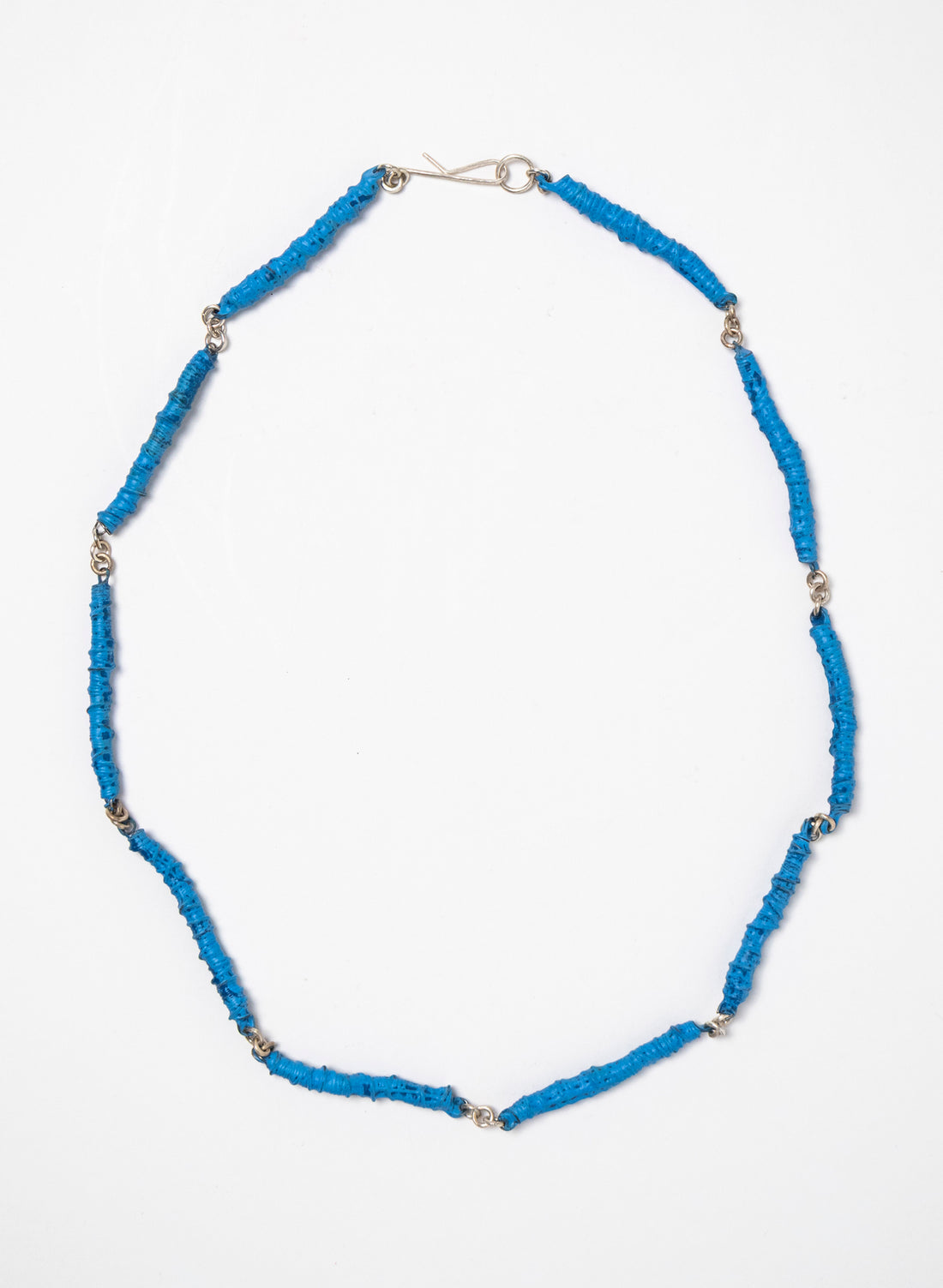 Twist and Tube Small Blue Necklace Necklace