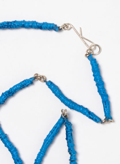 Twist and Tube Small Blue Necklace Necklace