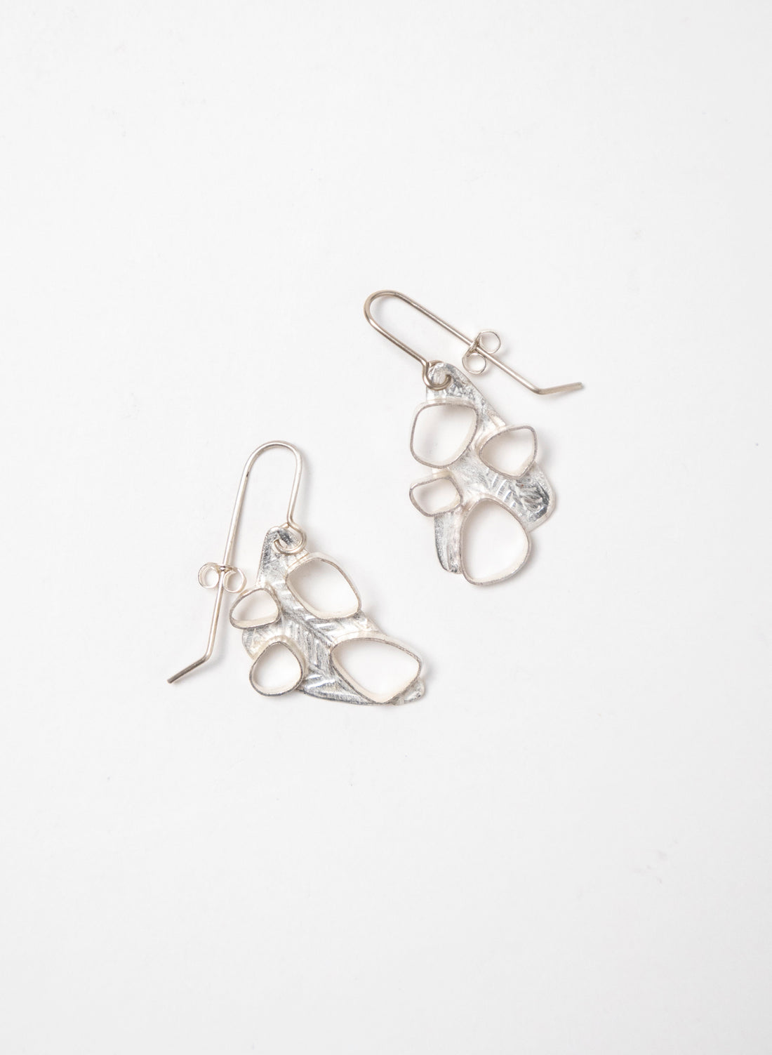 Hollow 4 Pebble Earrings