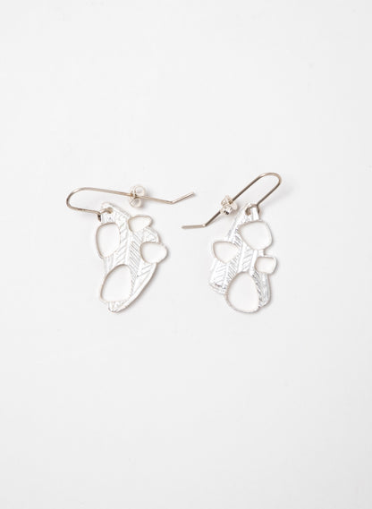 Hollow 4 Pebble Earrings