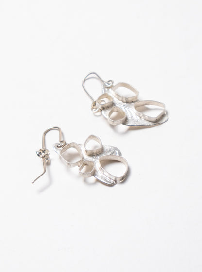 Hollow 4 Pebble Earrings