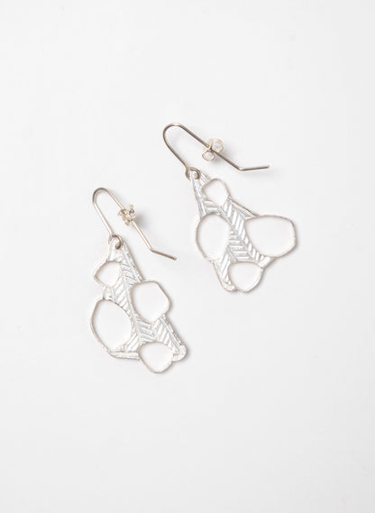 Hollow 4 Pebble Earrings