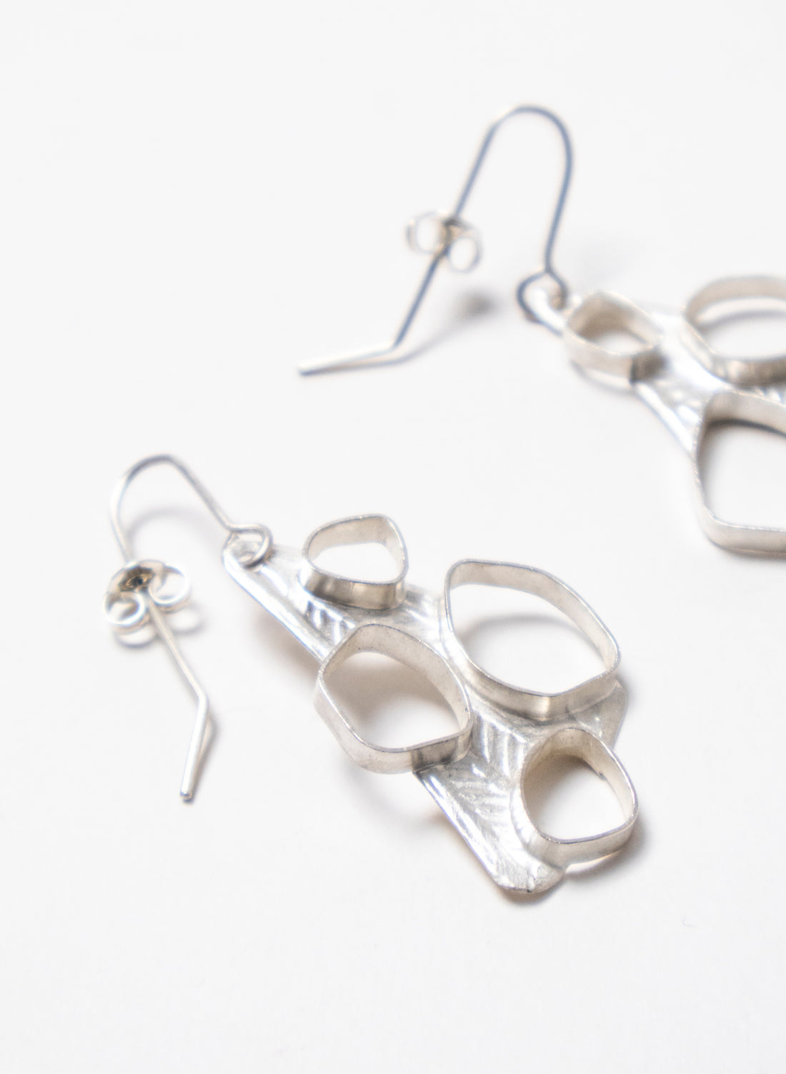 Hollow 4 Pebble Earrings