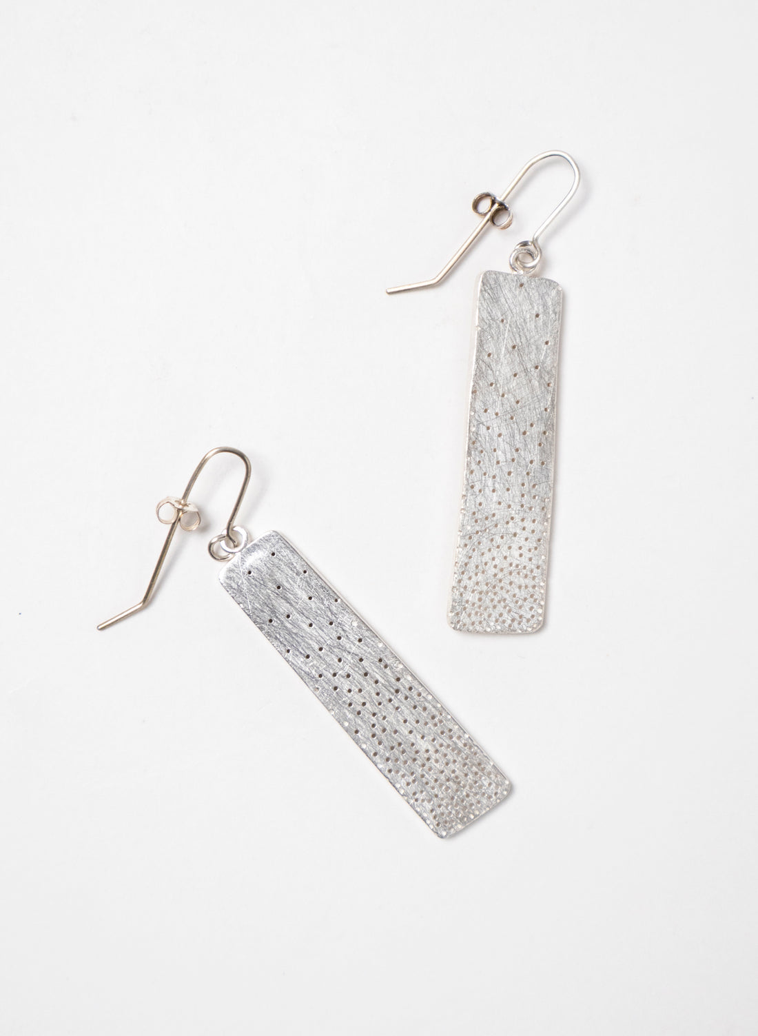 Tiny Hole Rectangle Earrings