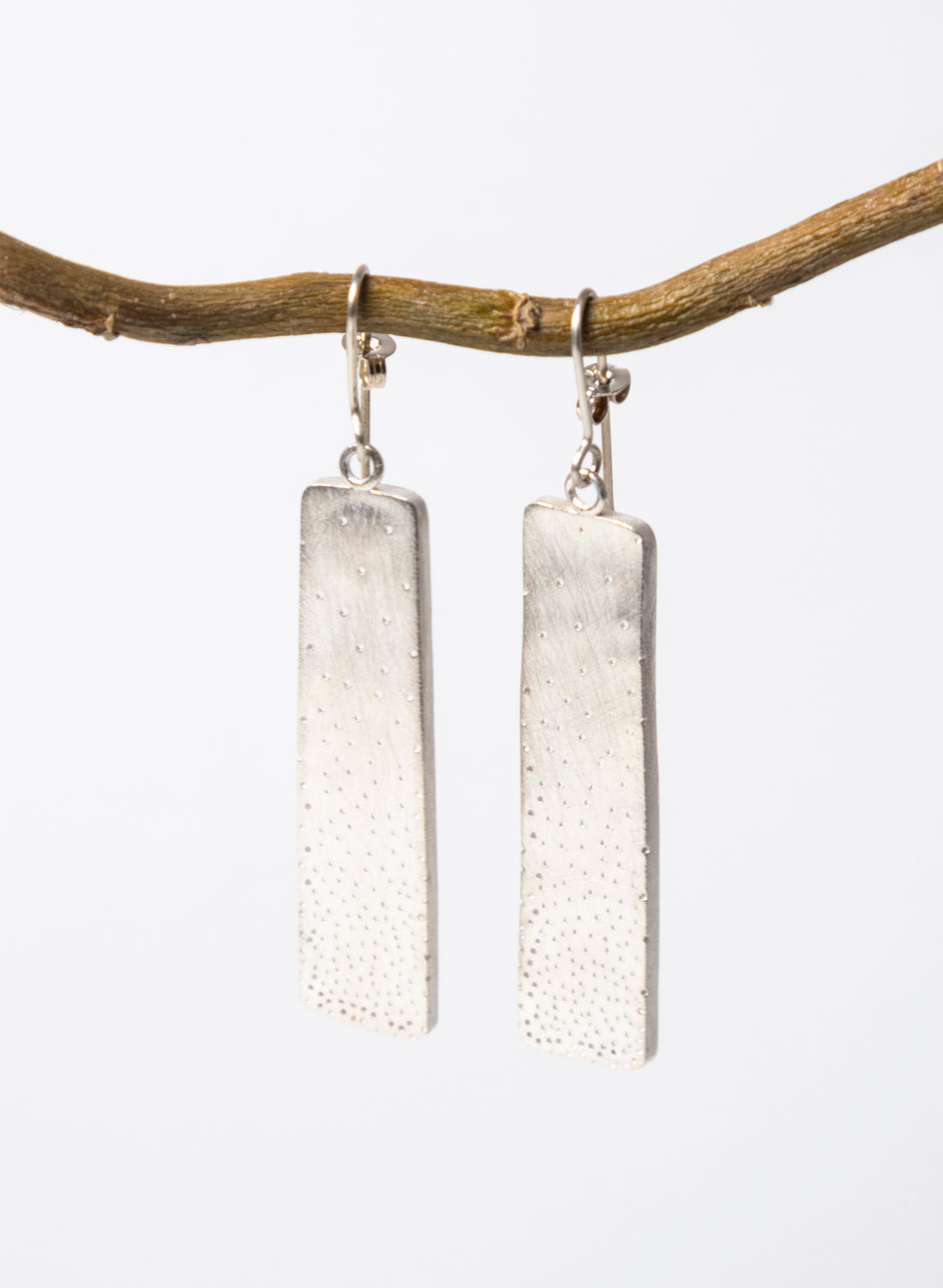 Tiny Hole Rectangle Earrings