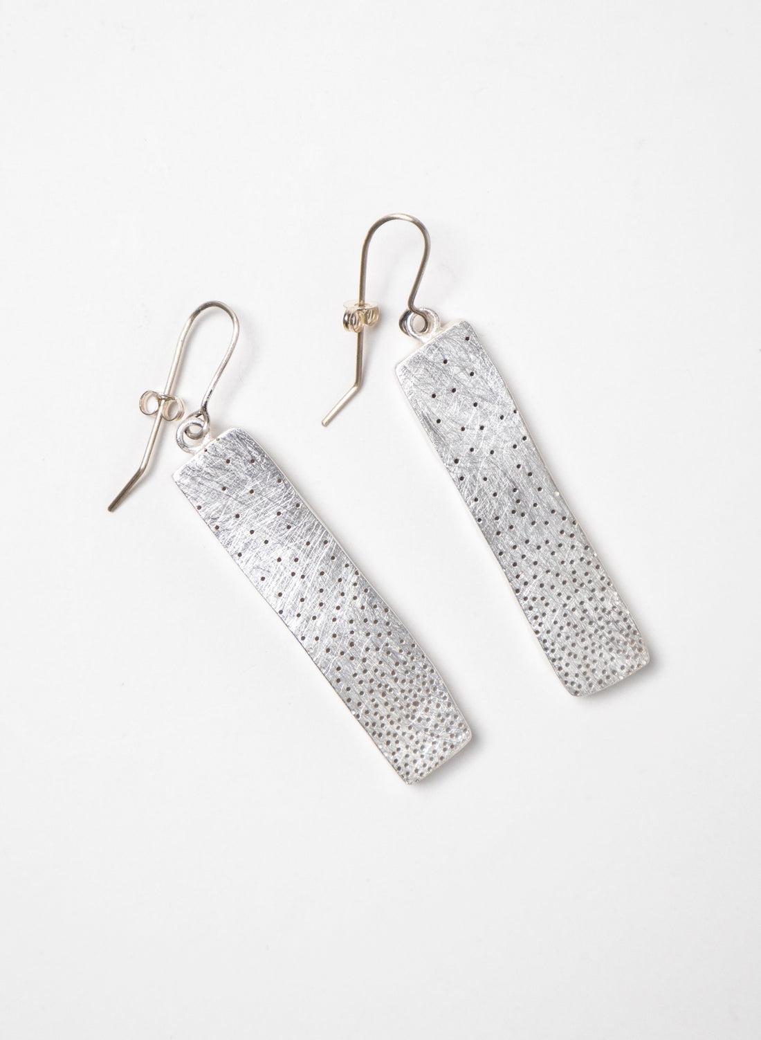 Tiny Hole Rectangle Earrings