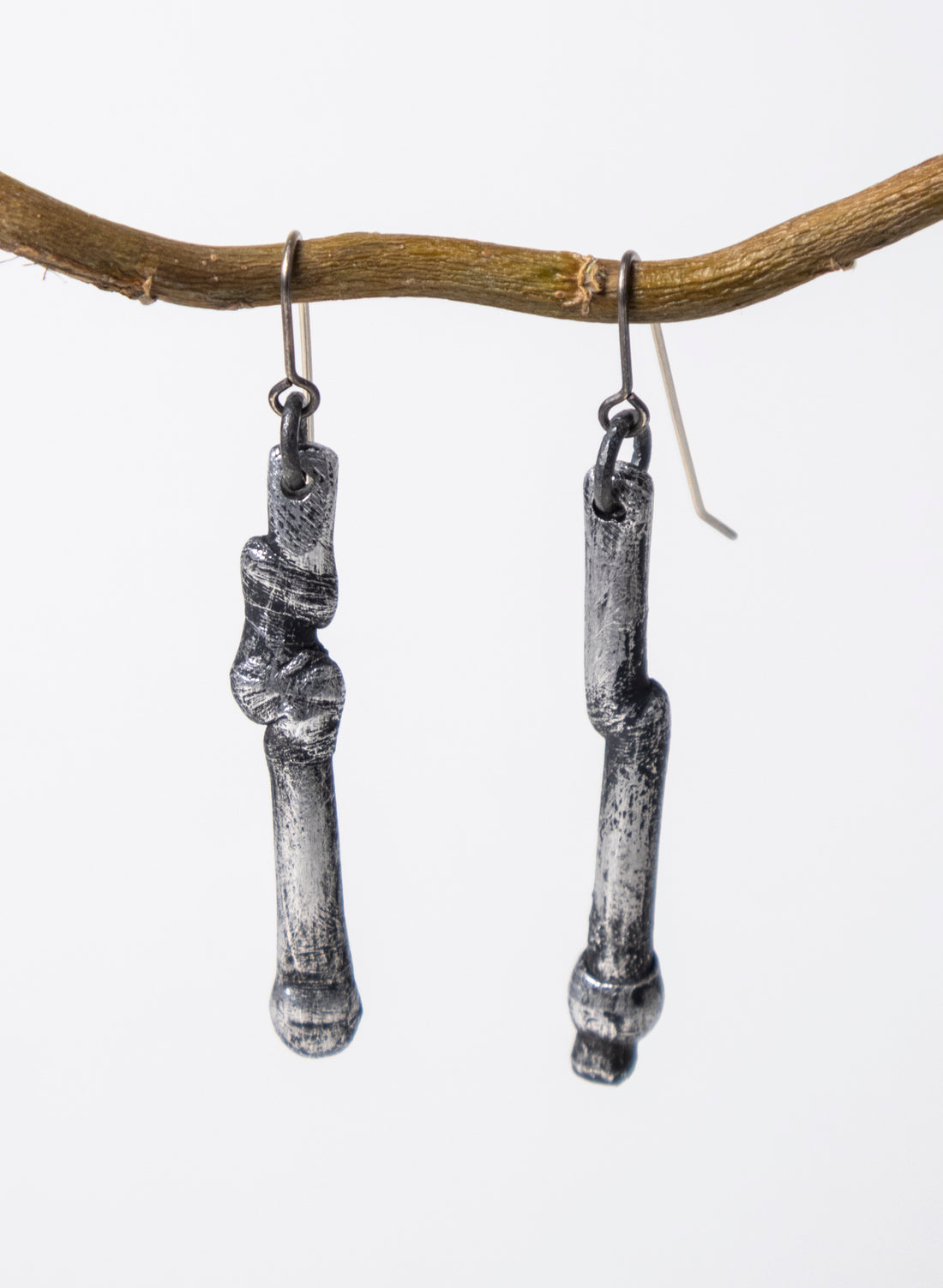 Short Crooked Rod Earrings