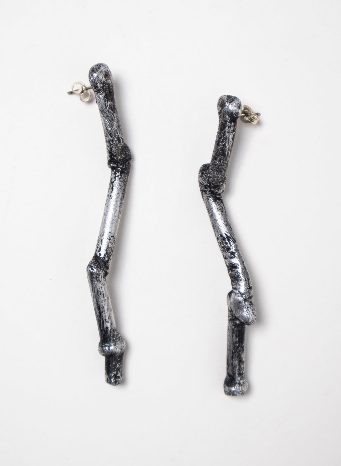 Long Crooked Rod Earrings