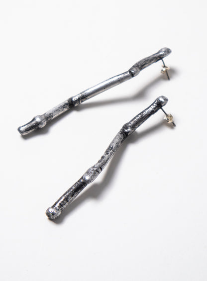Long Crooked Rod Earrings